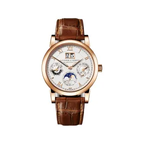 朗格/A.Lange&sohne LANGEMATIK PERPETUAL系列 38.5MM 18K玫瑰金表背: 蓝宝石水晶玻璃 自动机械机芯 男表 310.032 E